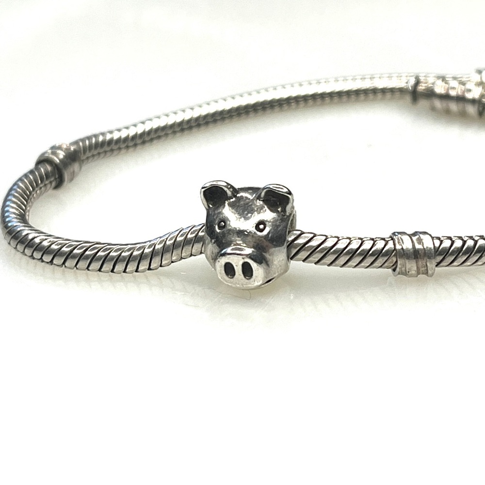 Pandora Retired Playful Pig Charm 791746